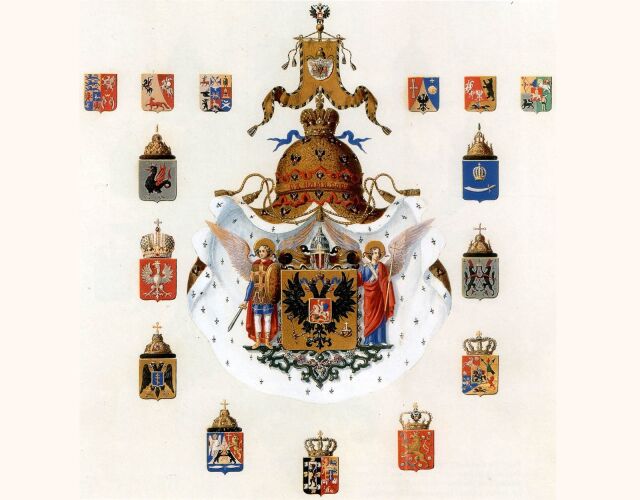 Император Александр II утвердил государственный герб России – двуглавого орла